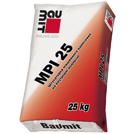 Baumit MPI-25 цементно-известковая штукатурная смесь для внутренних работ 25кг