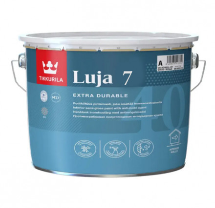 TIKKURILA LUJA 7 вологостійка напівглянсова фарба 9 л