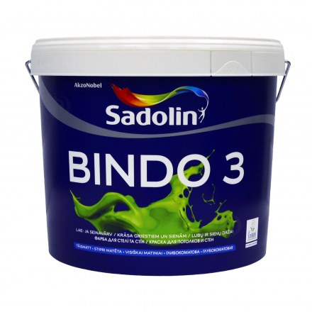 SADOLIN BINDO 3 матовая краска для потолков 9л