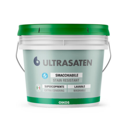 Oikos Ultrasaten Bianco Satinato полуматовая эмаль для стен 10л
