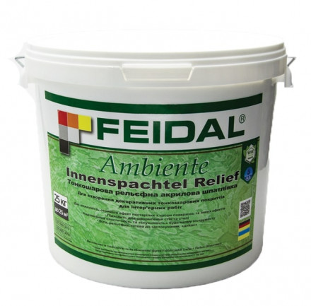 FEIDAL Ambiente Innenspachtel Relief моделируемая декоративная шпатлевка 16кг