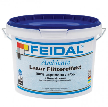 FEIDAL Ambiente Wandlasur Flittereffekt  лазурь с блестками 2,5 л