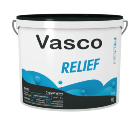 Vasco RELIEF универсальная структурная краска 9л